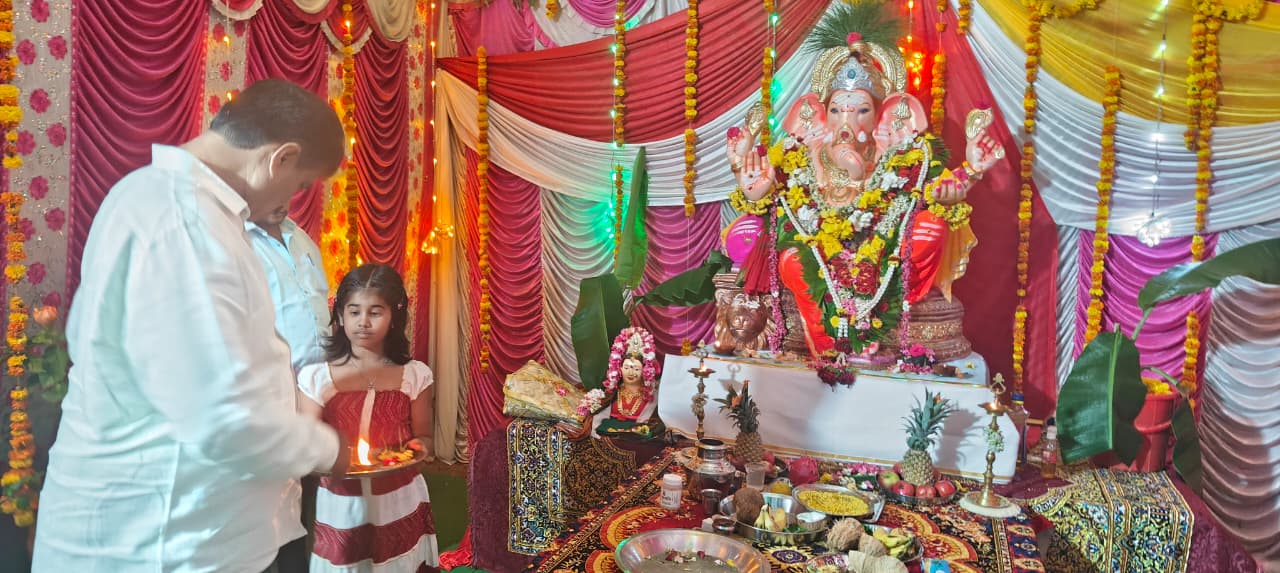 Hanur - MLA M.R. Manjunath wished good luck after seeing Ganesha